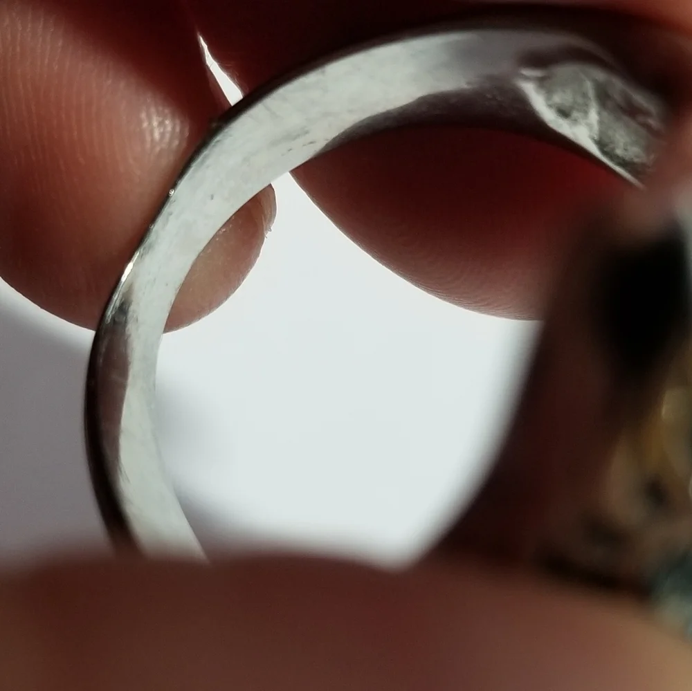 Relisted -lion ring red rhinestone eyes dark silvertone size 11.75   11 3/4 - Picture 10 of 14